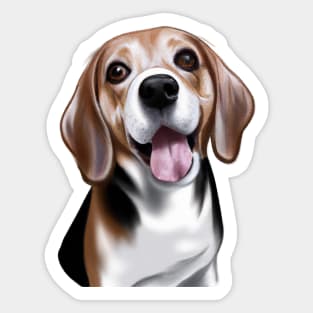 Cute Beagle Drawing Sticker